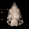 New Lace Flower Bridal Veil Soft Tulle Single-layer Wedding Veils White Long Bride Head Gauze Wedding Accessories