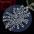 A422 Silver Bridal Hair Piece Shinny Wedding Headbands Tiaras Handmade Wedding Hair Accessories Head Jewelry Bride Headwear