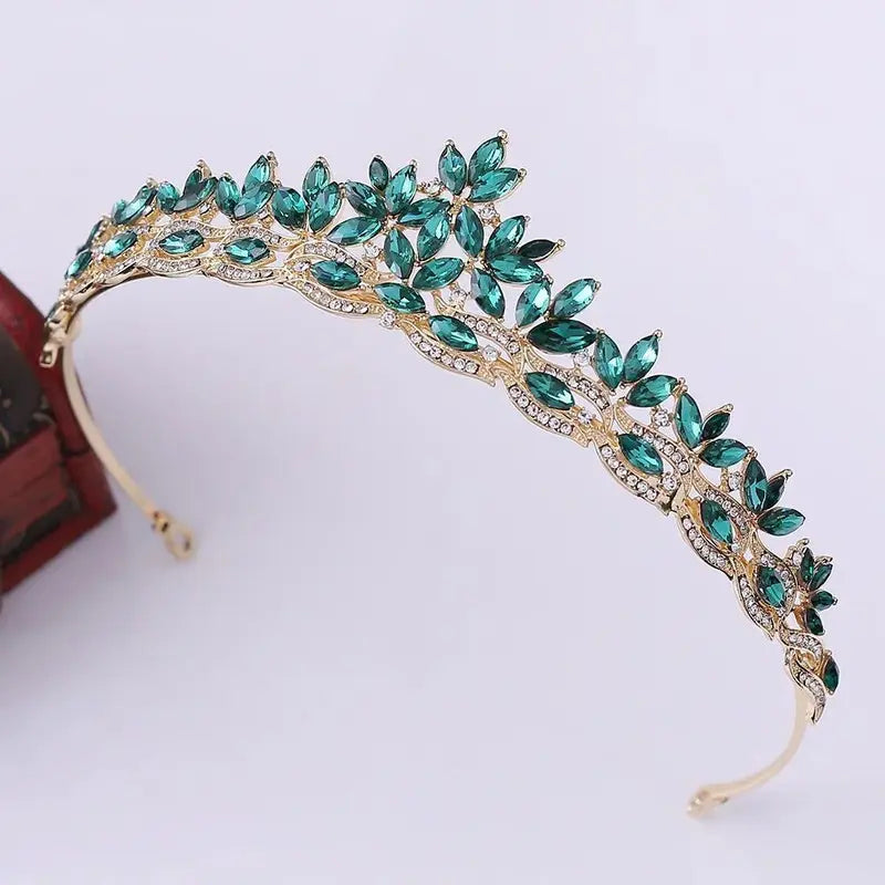 Fashion Gold Silver Color Crystal Rhinestone Tiaras And Crowns Wedding Hair Accessories For Women Bride Princess Diadems Party