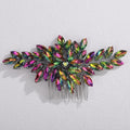 Trendy Rhinestone Bridal Bride Hair Comb Handmade Wedding Side Hair Comb Accessories Party Hair Piece for Women and Girl Jewelry
