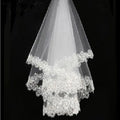 White Sequins Edge Tulle Bridal Wedding Veils One Tier Beaded 120cm Bride Accessory 2026