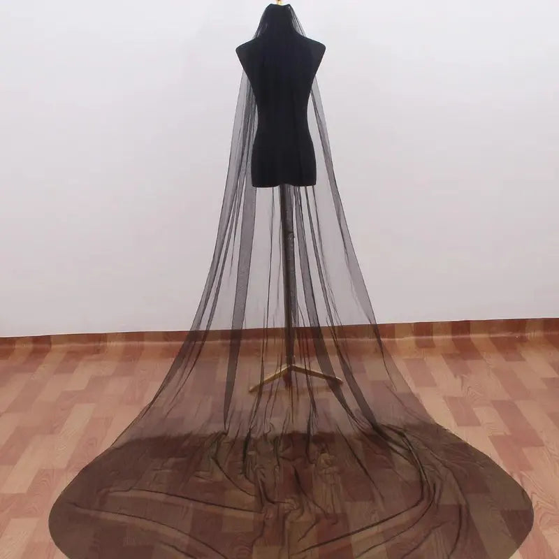 3 Meters One-Layer Soft Tulle Long Bridal Veils with Comb Marriage Accessories Bride Hair Wedding Veil