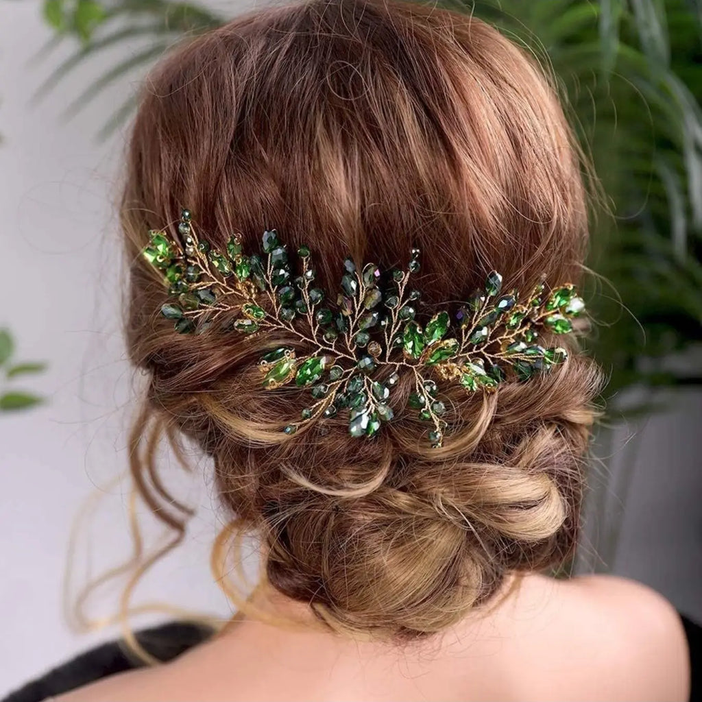 Cross-border hot-selling crystal hairbands, European and American brides with updos, wedding headbands, hair accessories, hand-beaded back-pressed accessories, Headwear, Jewel