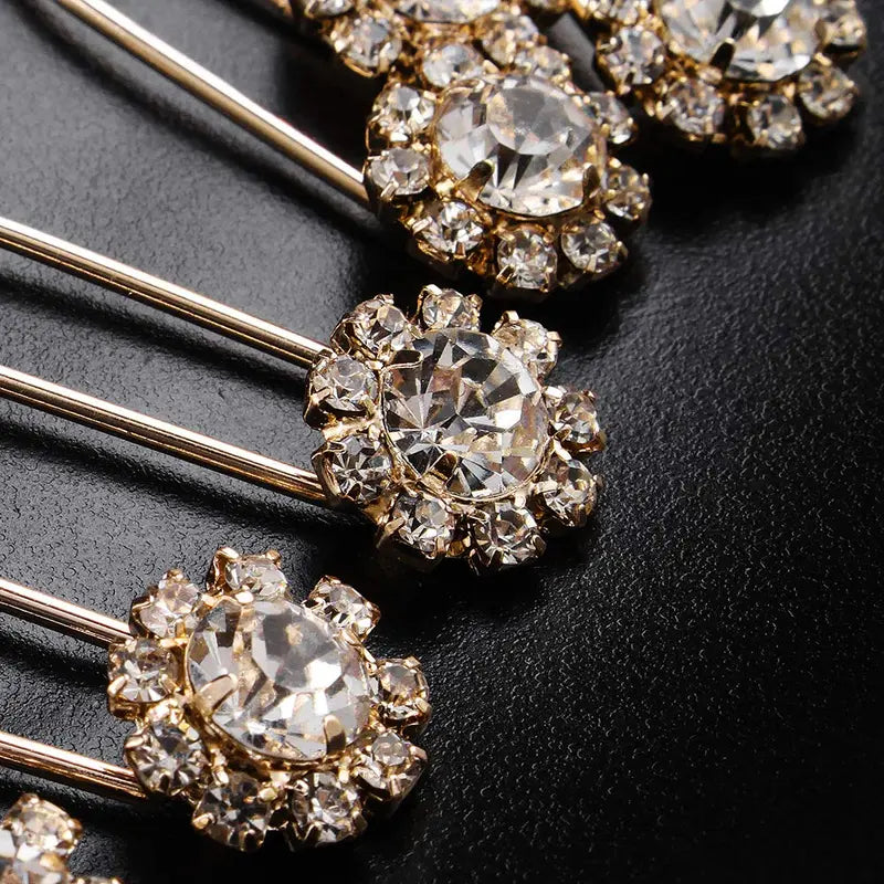 Bridal Rhinestone Hair Clips & Pins Set (30-Piece) - Jewelry Hair Set for Brides, Bridal Shower, Ceremony