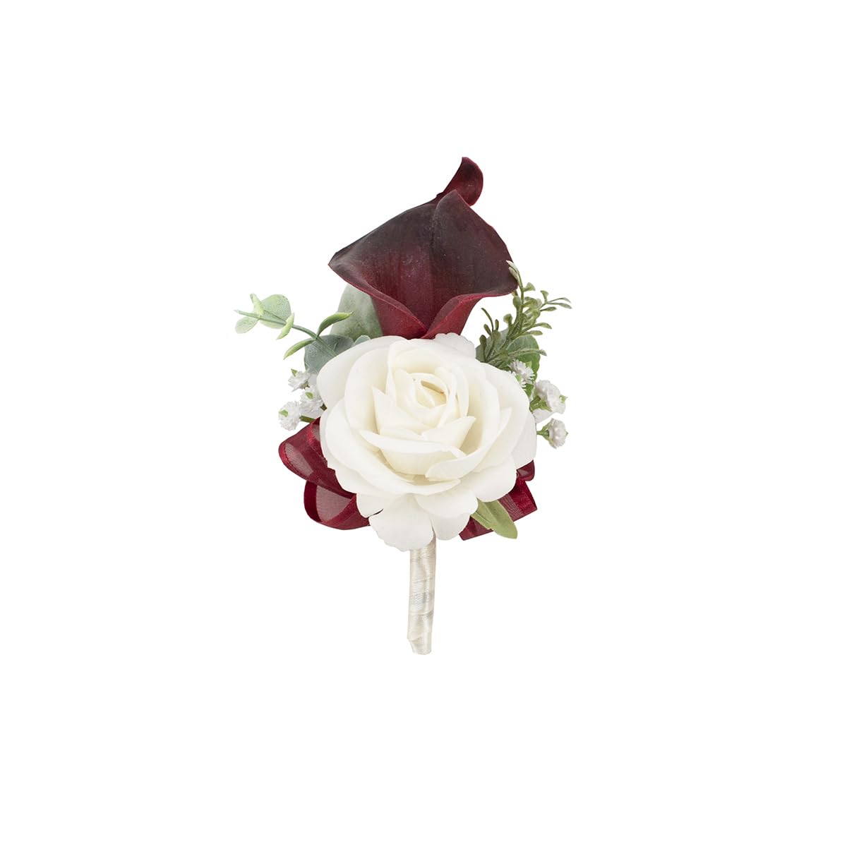1Pc Single Ivory White Boutonnieres for Men Wedding Prom