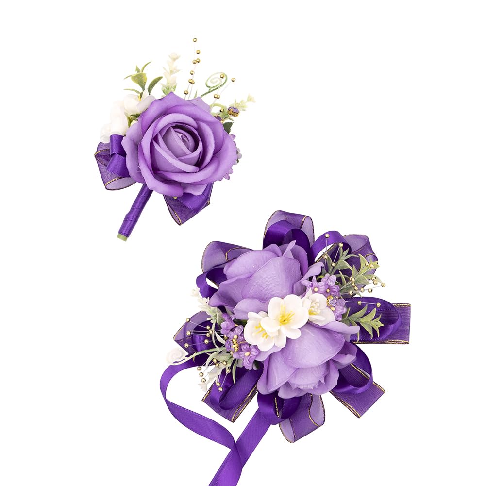 Royal Blue Corsage and Boutonniere Set Prom Homecoming Flower