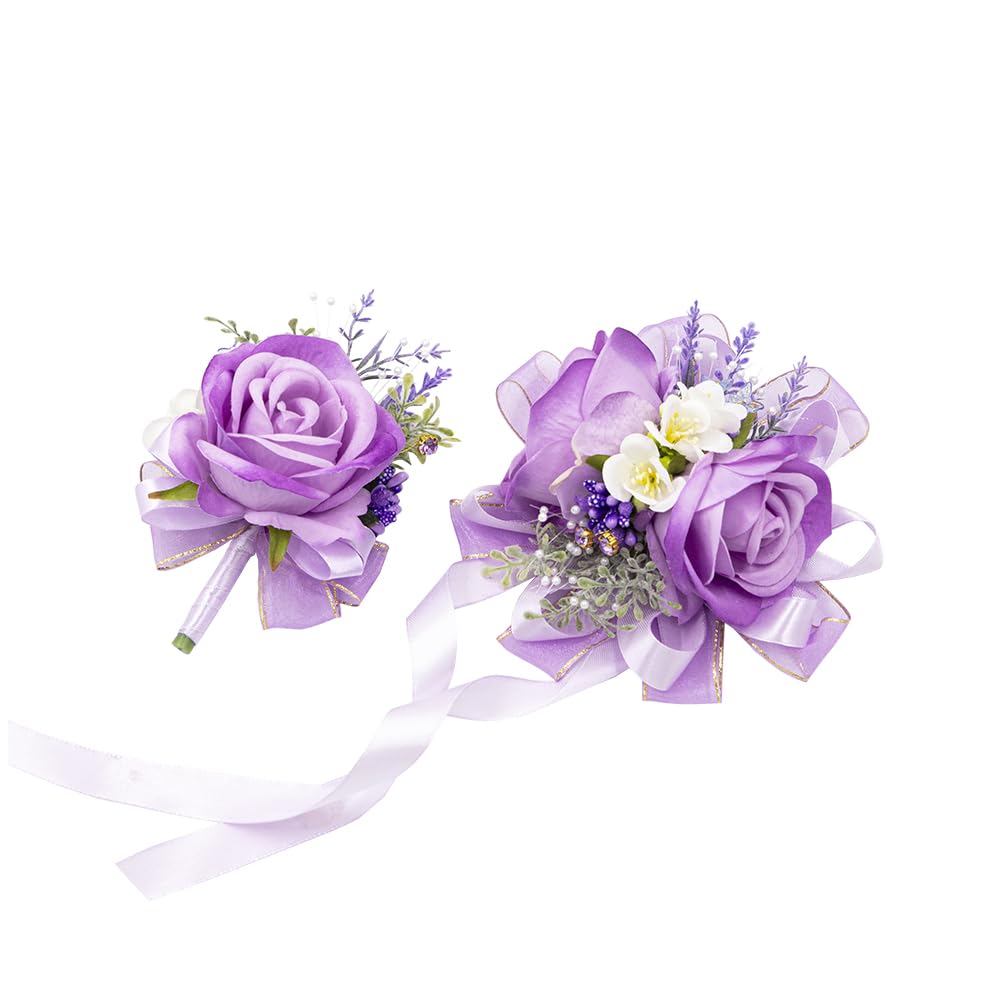 Royal Blue Corsage and Boutonniere Set Prom Homecoming Flower