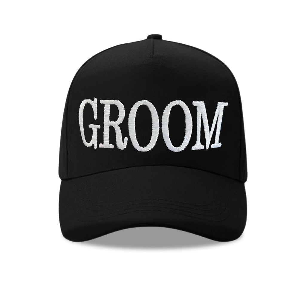 Men's Groom Hat, Wedding for Groomsman and Best Man, Adjustable Cap