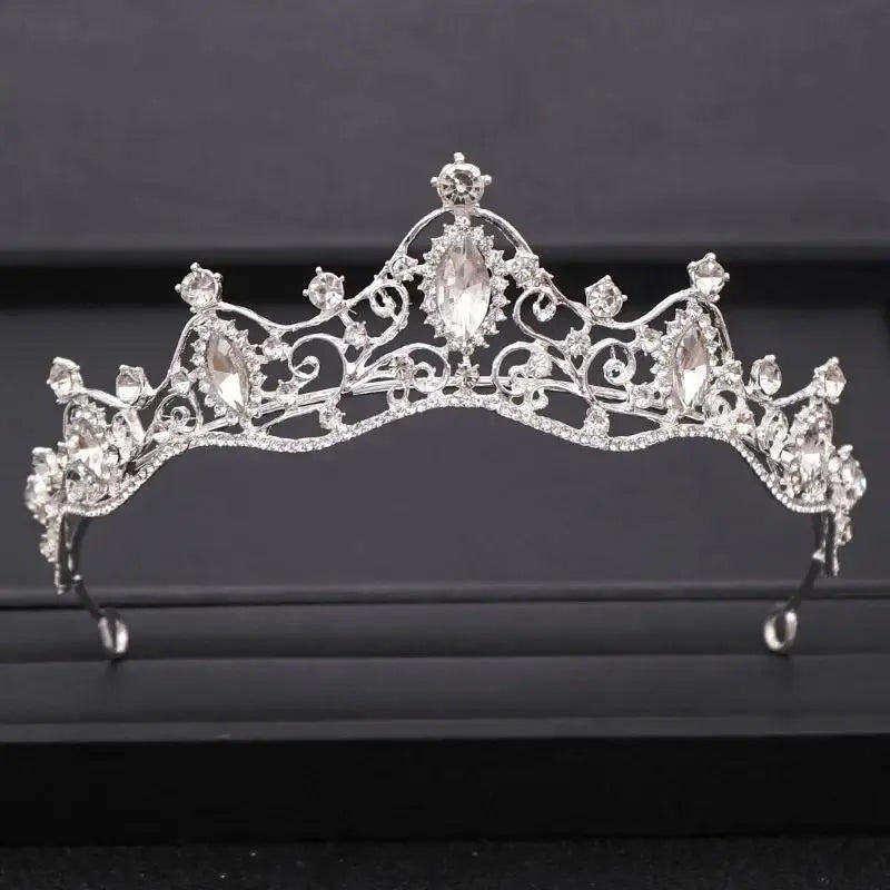 Wedding Crown Hair Jewelry Bridal Hair Accessories Women Baroque Crown Rhinestones Crystal Tiaras Bride Queen Party Crowns Gift