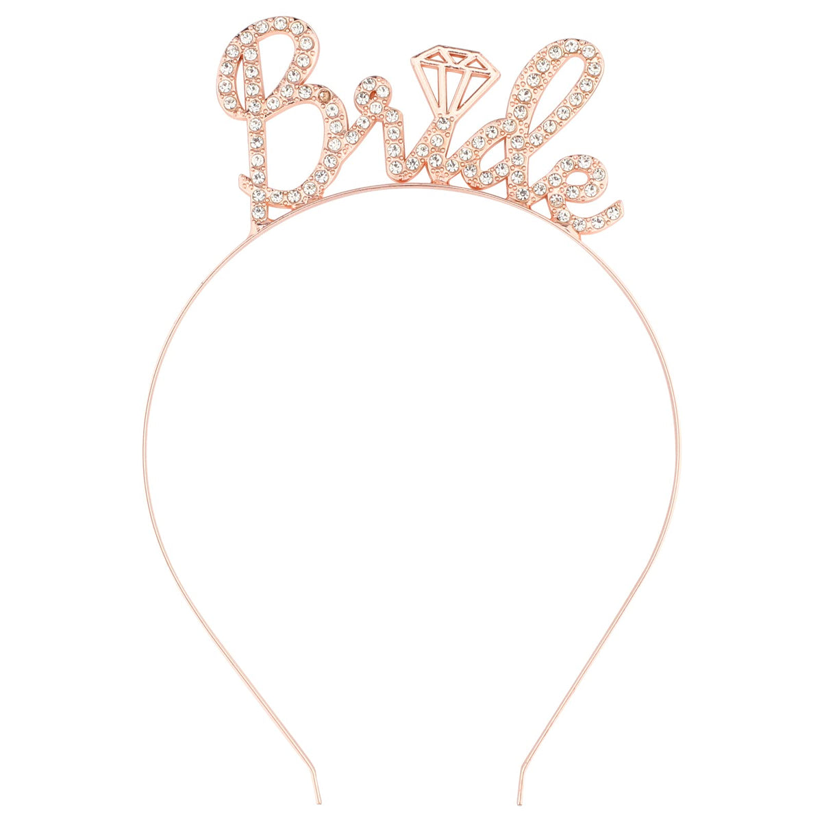 Bride Headband Bachelorette Party Decorations Bridal Headband for Bridal Shower, Bachelorette Party, Wedding (Silver)