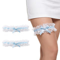 Wedding Garters for Bride, Bridal Garter with Lace and Satin Bow for Women Wedding Accessories
