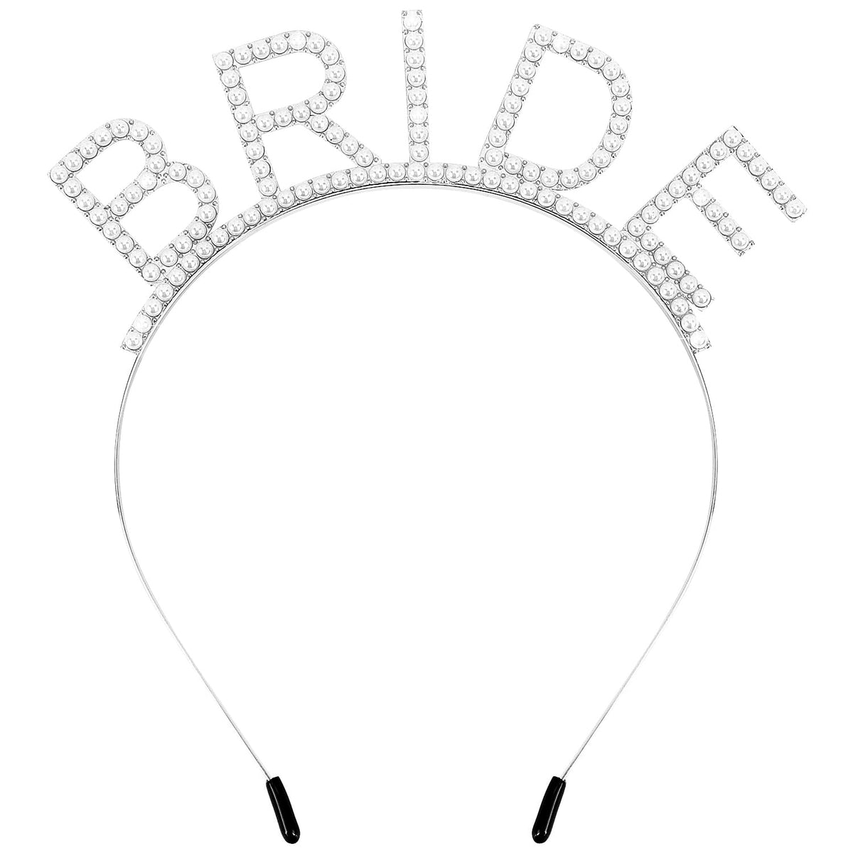 Atoden Bachelorette Party Favors Pearl Bride Headband Tiara Bridal Shower Decorations White Bride Headpiece Crown Wedding Hair Accessories Engagement Party Outfits Gifts