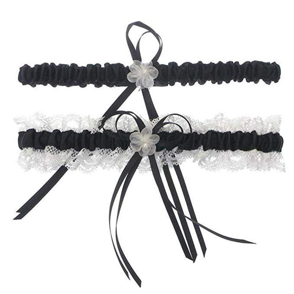 Lace Wedding Garters for Bride Pearl Stretch Prom Garter, Women Wedding Bridal Legs Garter Set