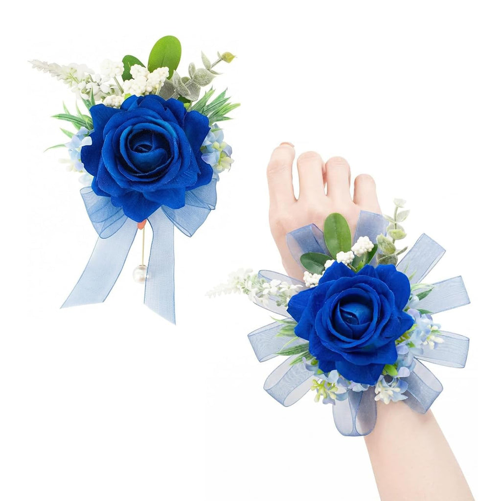 Purple Corsage and Boutonniere Set Girl Prom Corsage Wristlet