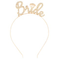 Bride Headband Bachelorette Party Decorations Bridal Headband for Bridal Shower, Bachelorette Party, Wedding (Silver)