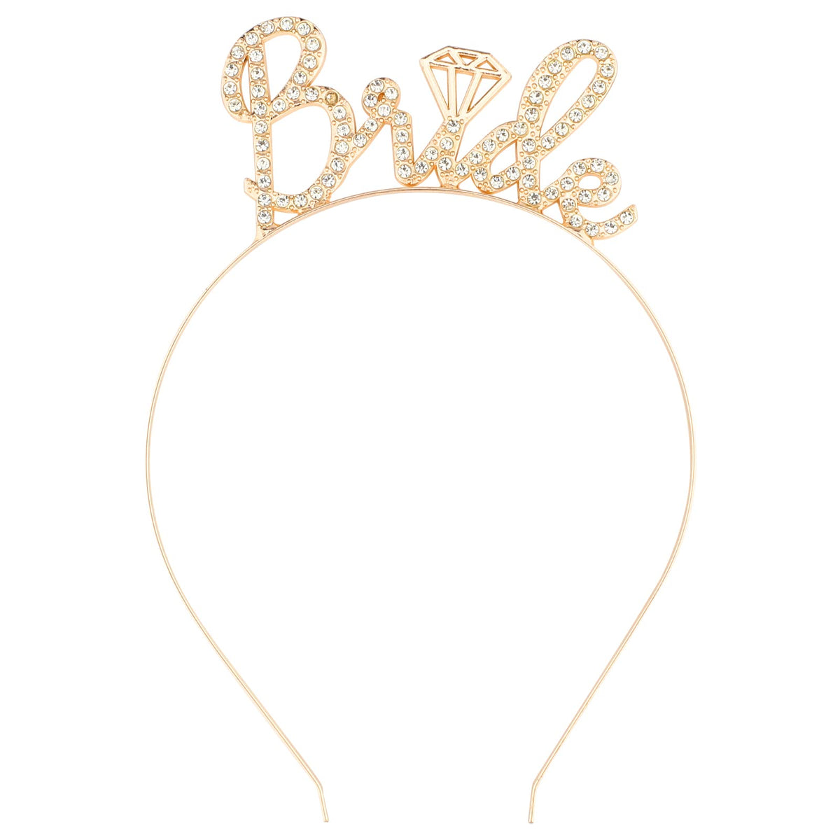 Bride Headband Bachelorette Party Decorations Bridal Headband for Bridal Shower, Bachelorette Party, Wedding (Silver)