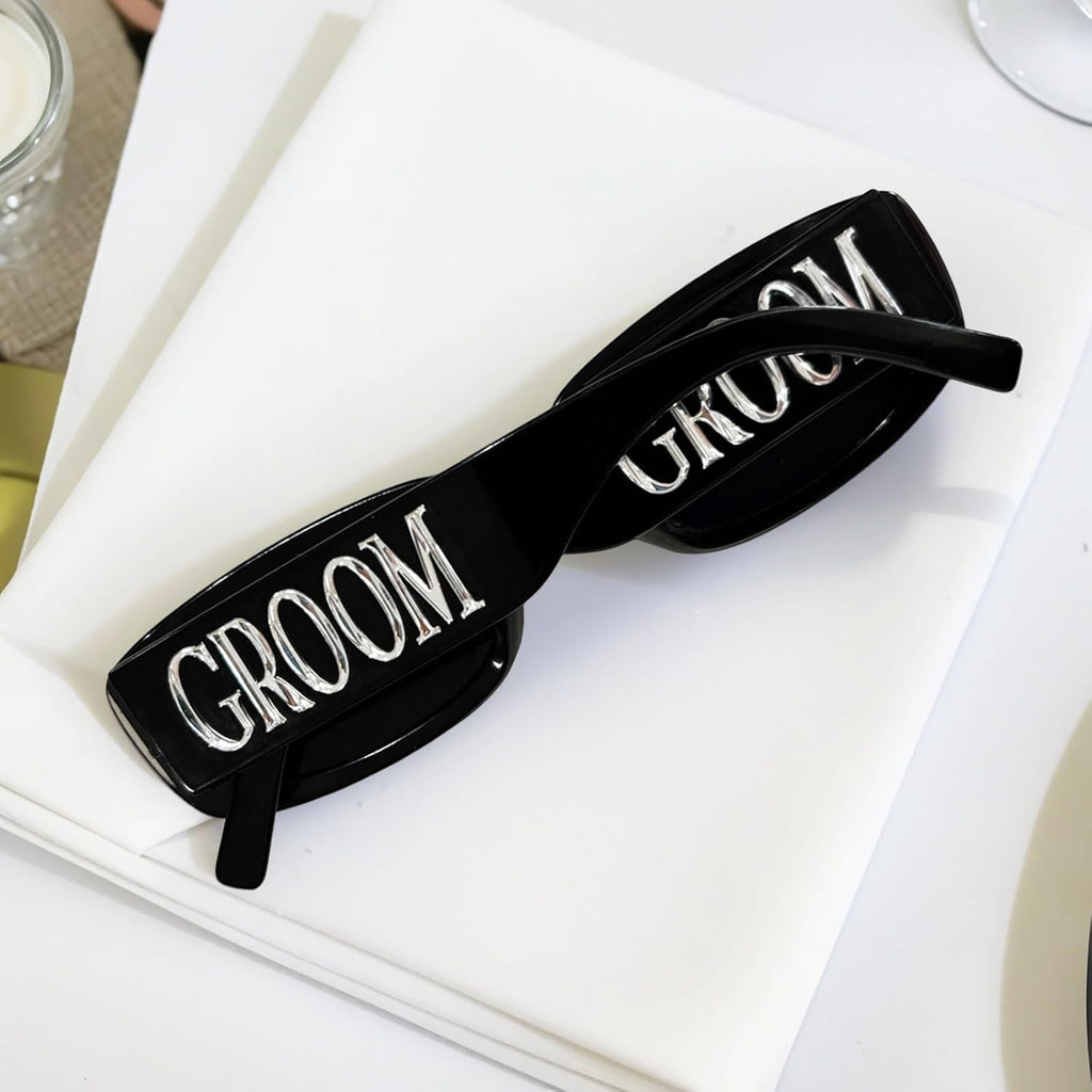 Marble Bride Groom Sunglasses, Bride to be Decorations Glasses, Couple Bachelorette Wedding Party Gift Glass