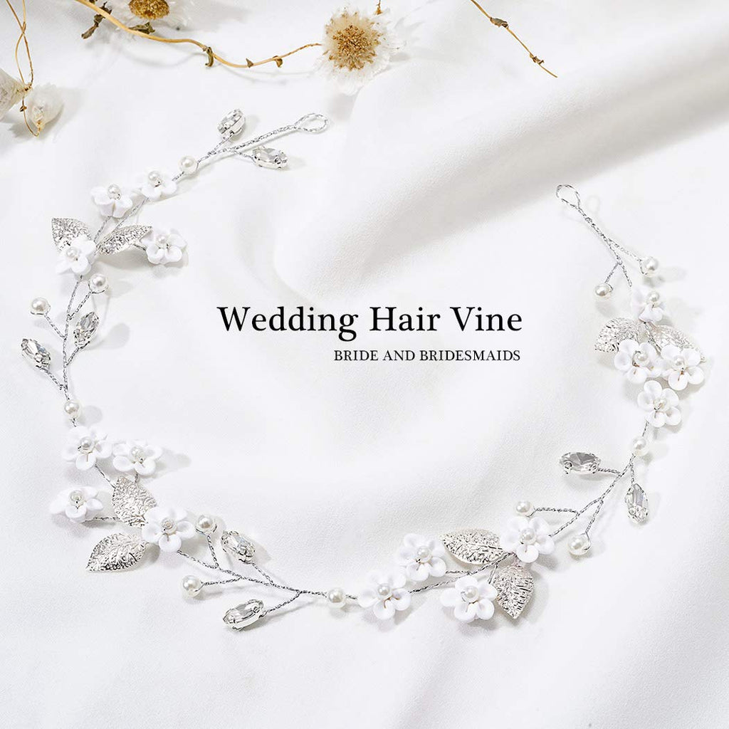 JAKAWIN Wedding Hair Vine Boho Flower Hair Piece Bridal Hair Accessories