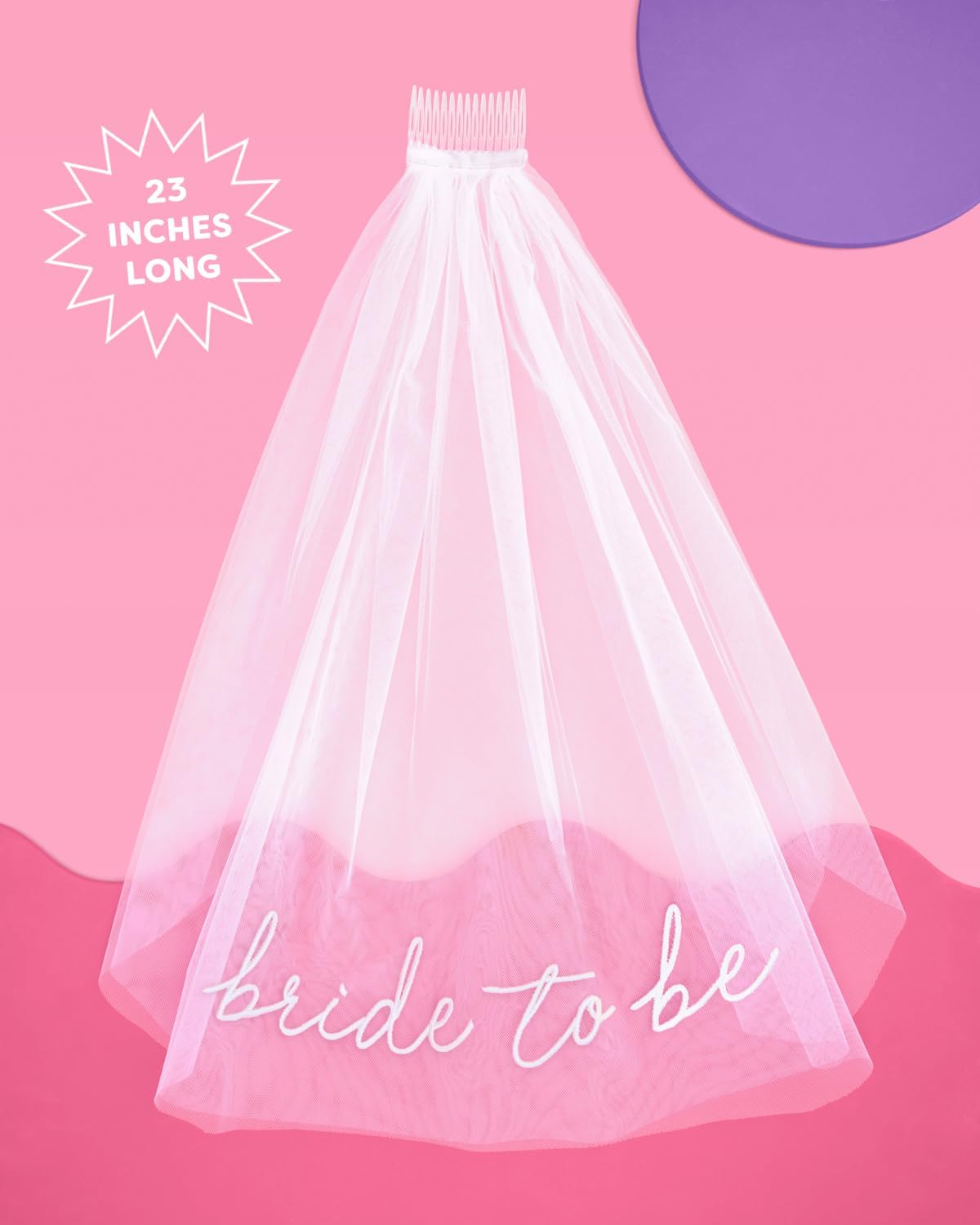 xo, Fetti Bride To Be Embroidered Veil | Bachelorette Accessory Gift