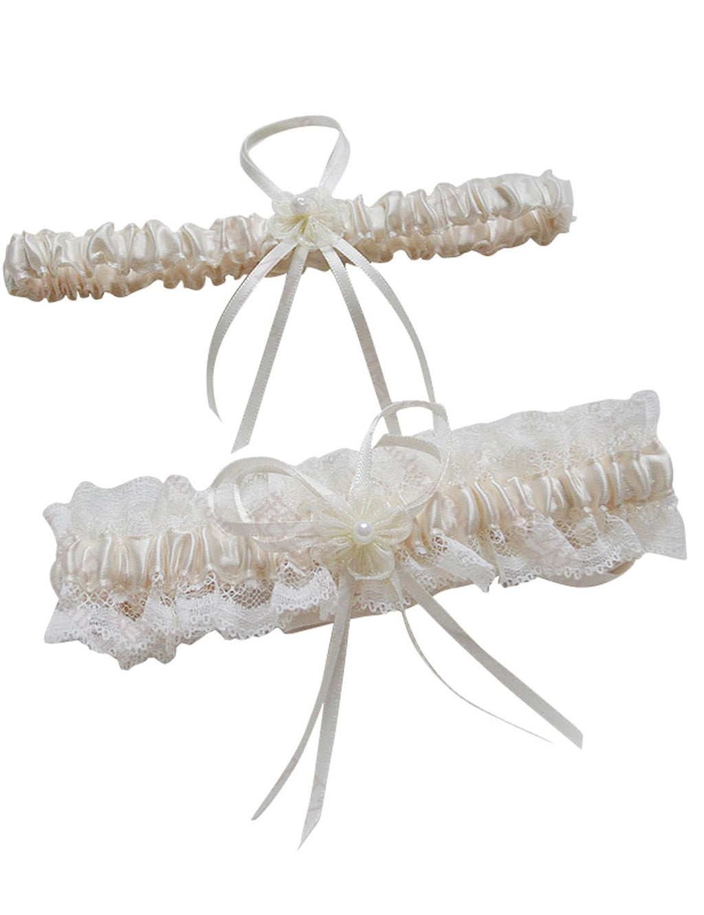 Lace Wedding Garters for Bride Pearl Stretch Prom Garter, Women Wedding Bridal Legs Garter Set