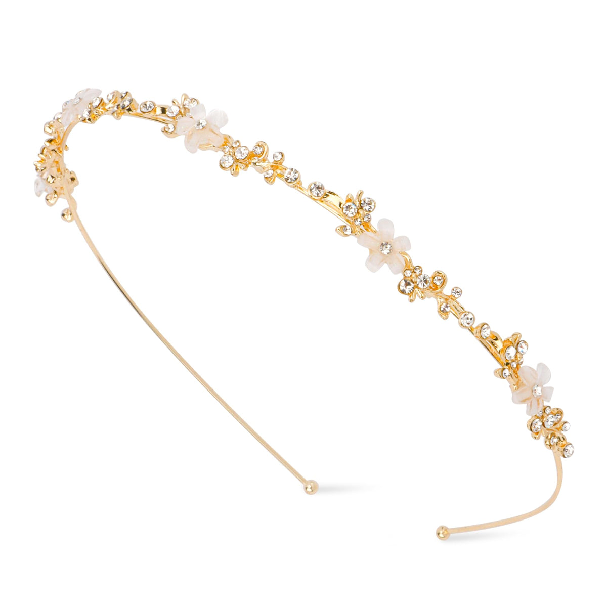 Wedding Headbands for Women Girls Bride Headband Bridal Headpieces Crystal Hair Band Silver Tiara Wedding Gifts Hair Accessories Elegant Fairy Rhinestone Handmade Leaves Flowers