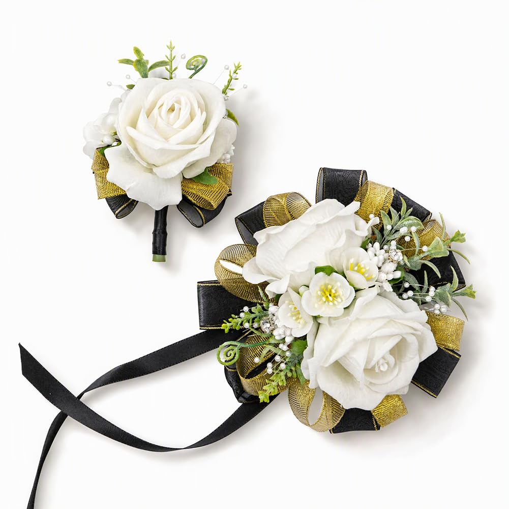Royal Blue Corsage and Boutonniere Set Prom Homecoming Flower