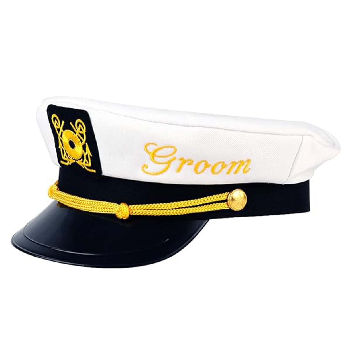 Brosash Bachelor Party Captain's Hat - Groom to Be Nautical Bachelor Hat | Funny Accessory Boats n' Hoes Bridal Shower