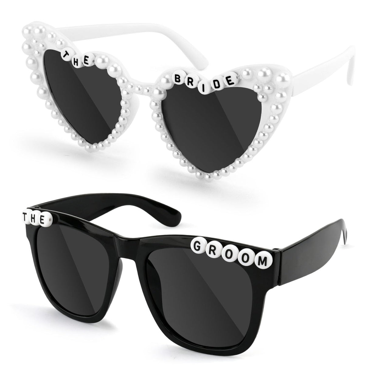 Just Married Decorations Bride And Groom Sunglasses for Just Married Wedding Party Decorations Wedding Sunglasses Accessories White And Black