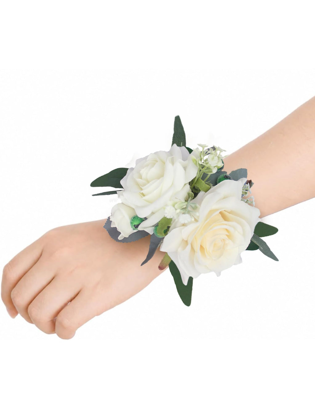 Rinlong 2Pcs Navy Terracotta Wrist Corsage for Wedding, Prom, Homecoming