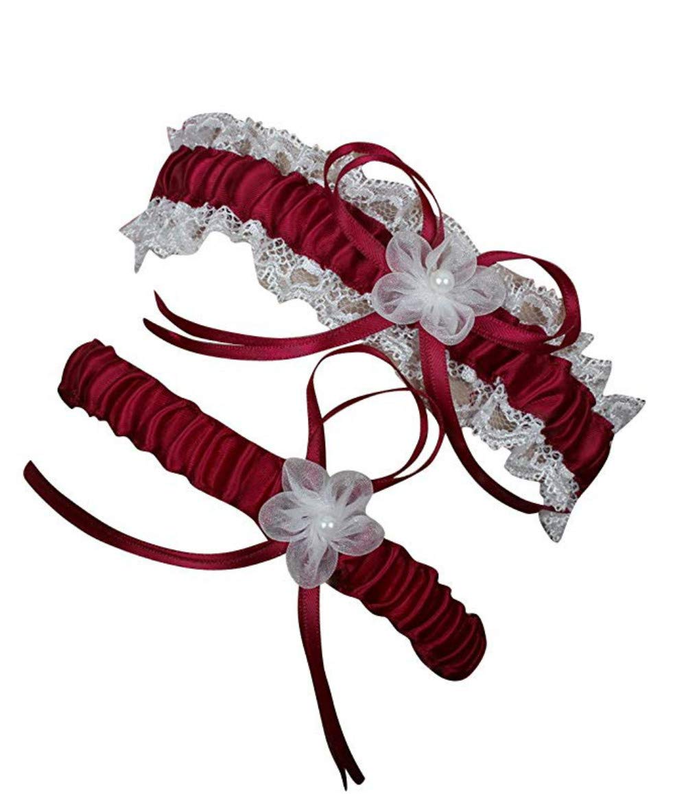 Lace Wedding Garters for Bride Pearl Stretch Prom Garter, Women Wedding Bridal Legs Garter Set