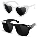 Just Married Decorations Bride And Groom Sunglasses for Just Married Wedding Party Decorations Wedding Sunglasses Accessories White And Black