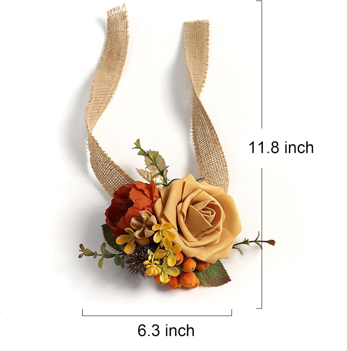 Set of 2 Wrist Corsage for Wedding Terracotta Flowers Corsage Wristlet Prom Flower Wrist Corsages for Bridal Shower Wedding Prom Bridesmaid Mother Grandmother Corsages