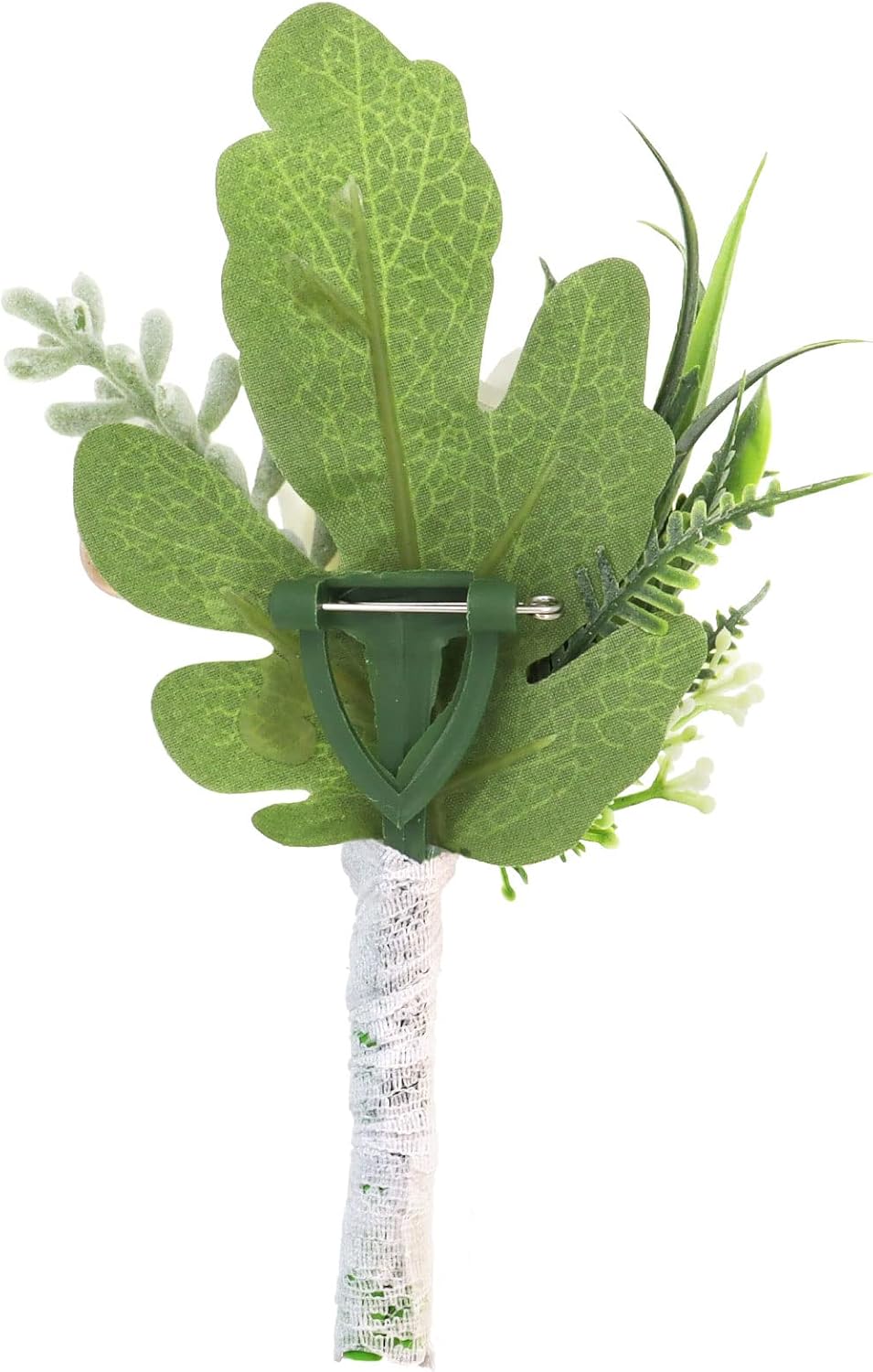 2pcs Boutonniere for Men Wedding, Groom Groomsman Artificial White Rose Flowers with pins for Wedding Anniversary Celebration,Prom,Party,Home Decoration.