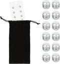 Veil Weights Pearls, Bridal Accessories for Outdoor Weddings, 12 Pair Double-Sided Magnetic Viel Weights Magnet with Velvet Storage Bag, Invisible, Hidden in Wedding Veil, Secure Long Veils for Brides