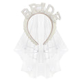 Jaciya Pearl Bride Headband with Veil