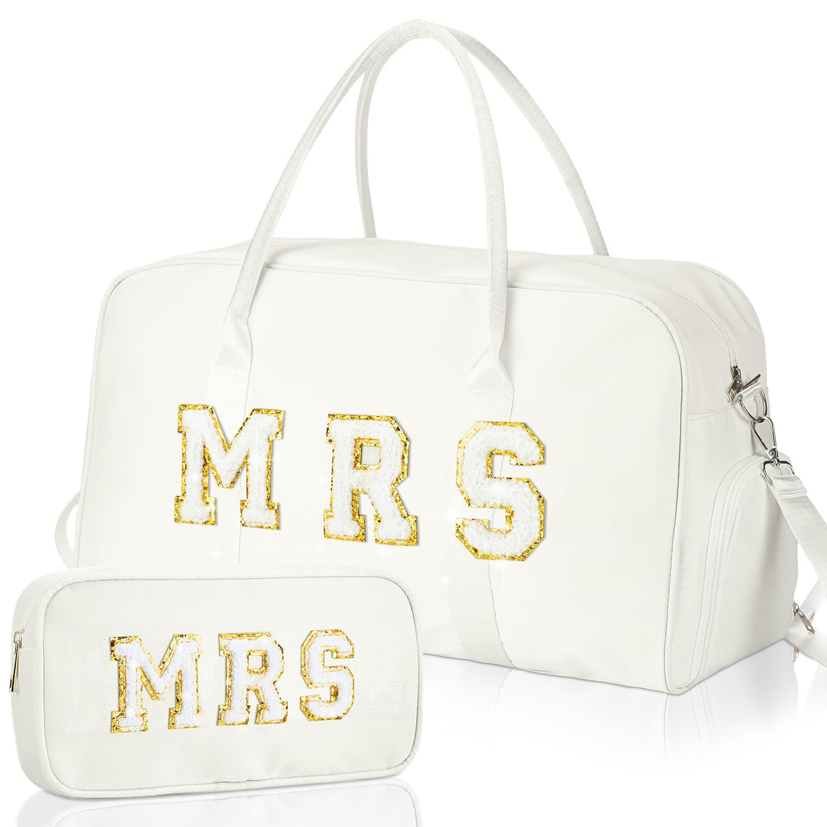 2 Pcs Groom Bag Gifts, Wedding Weekender Duffle Bag, Black