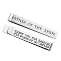 Father of the Bride and Groom Gifts - Wedding Tie Clips for Groomsmen From the Bride - Stainless Steel Tie Bars