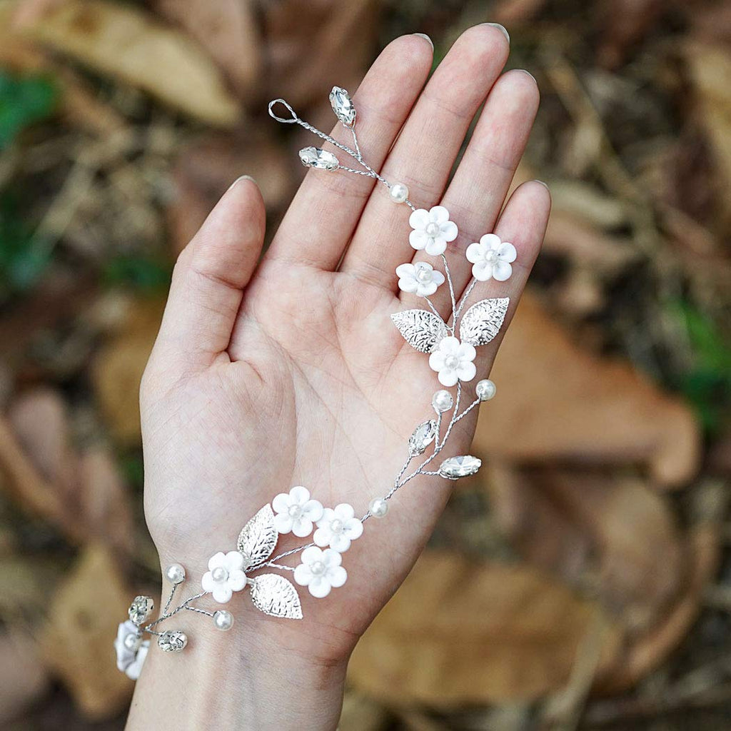 JAKAWIN Wedding Hair Vine Boho Flower Hair Piece Bridal Hair Accessories