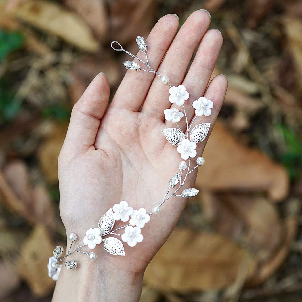 JAKAWIN Wedding Hair Vine Boho Flower Hair Piece Bridal Hair Accessories