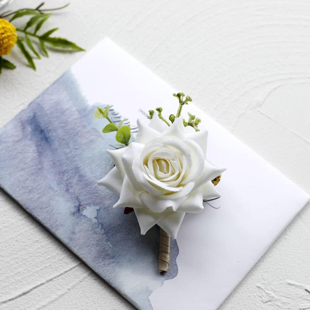 Wedding Boutonniere Groom Flower Buttonholes Groomsmans Prom Party Suit Decoration Anniversary Accessories for Man