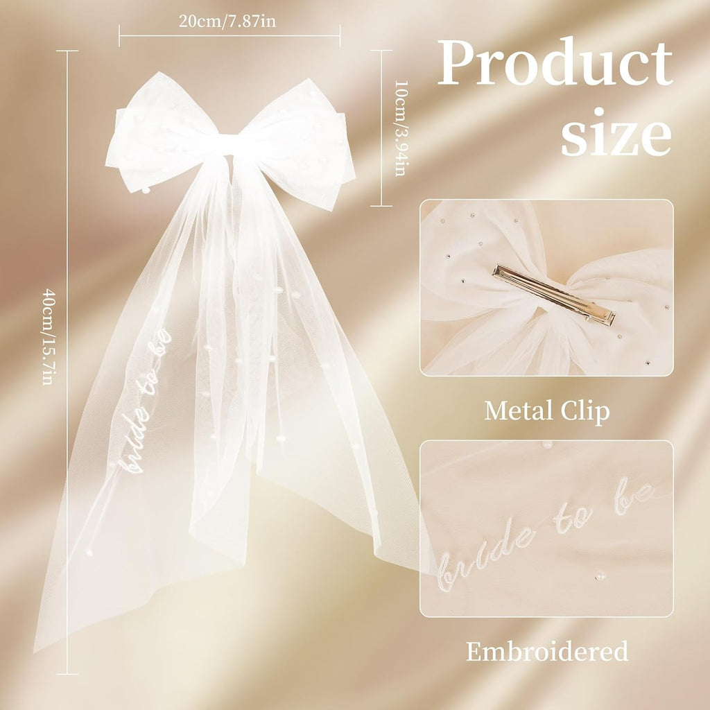 Bride To Be Veil Bow Veil for Bridal Shower Bachelorette Party favors