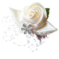 Arlai 1pc Wedding Bridesmaid Wrist Corsage, Dark Blue Flower Bracelet