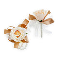 2 Pcs Purple Wrist Corsage and Boutonniere Set