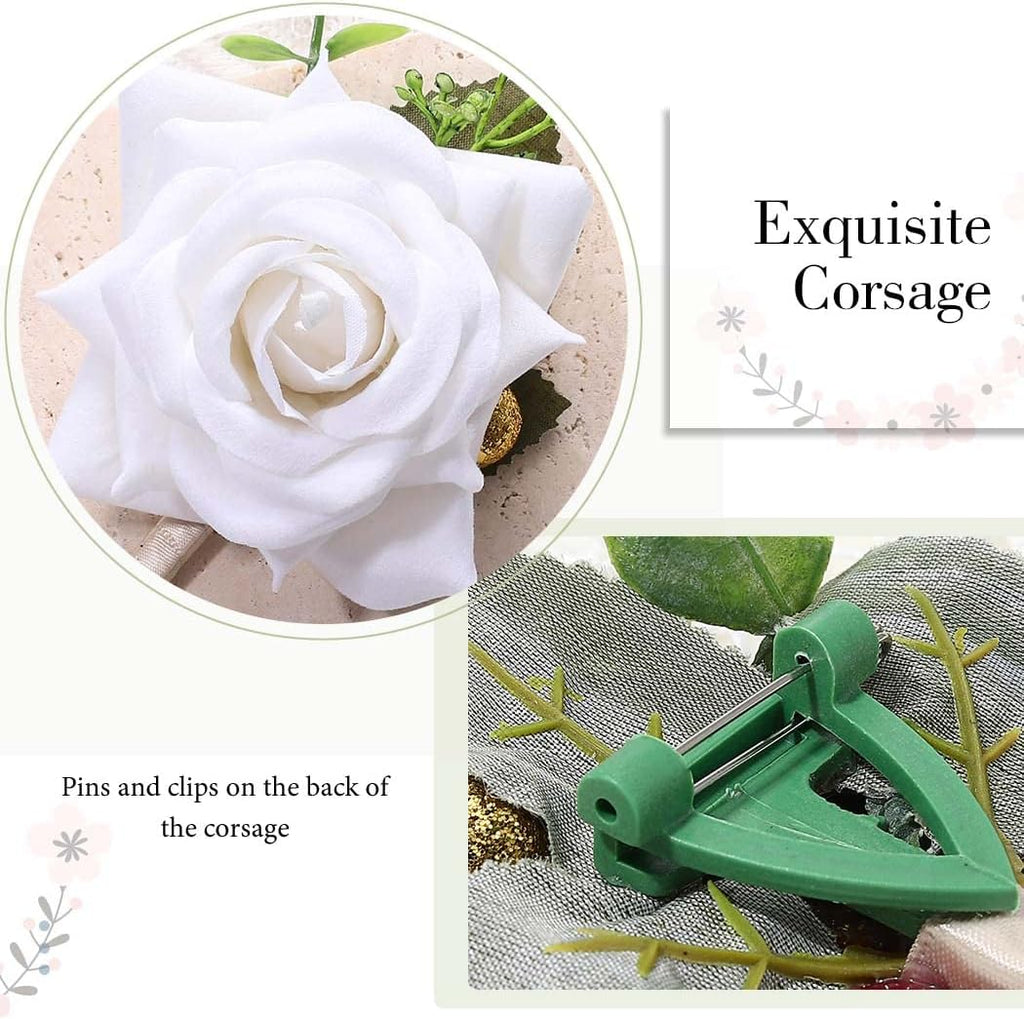 Wedding Boutonniere Groom Flower Buttonholes Groomsmans Prom Party Suit Decoration Anniversary Accessories for Man