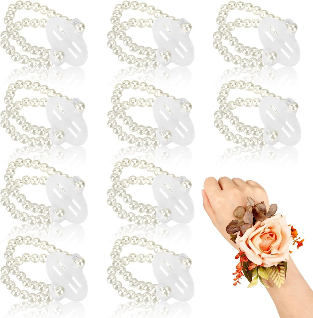 Corsage Wristlet Band Elastic Pearl Bracelet DIY Flower Bracelet