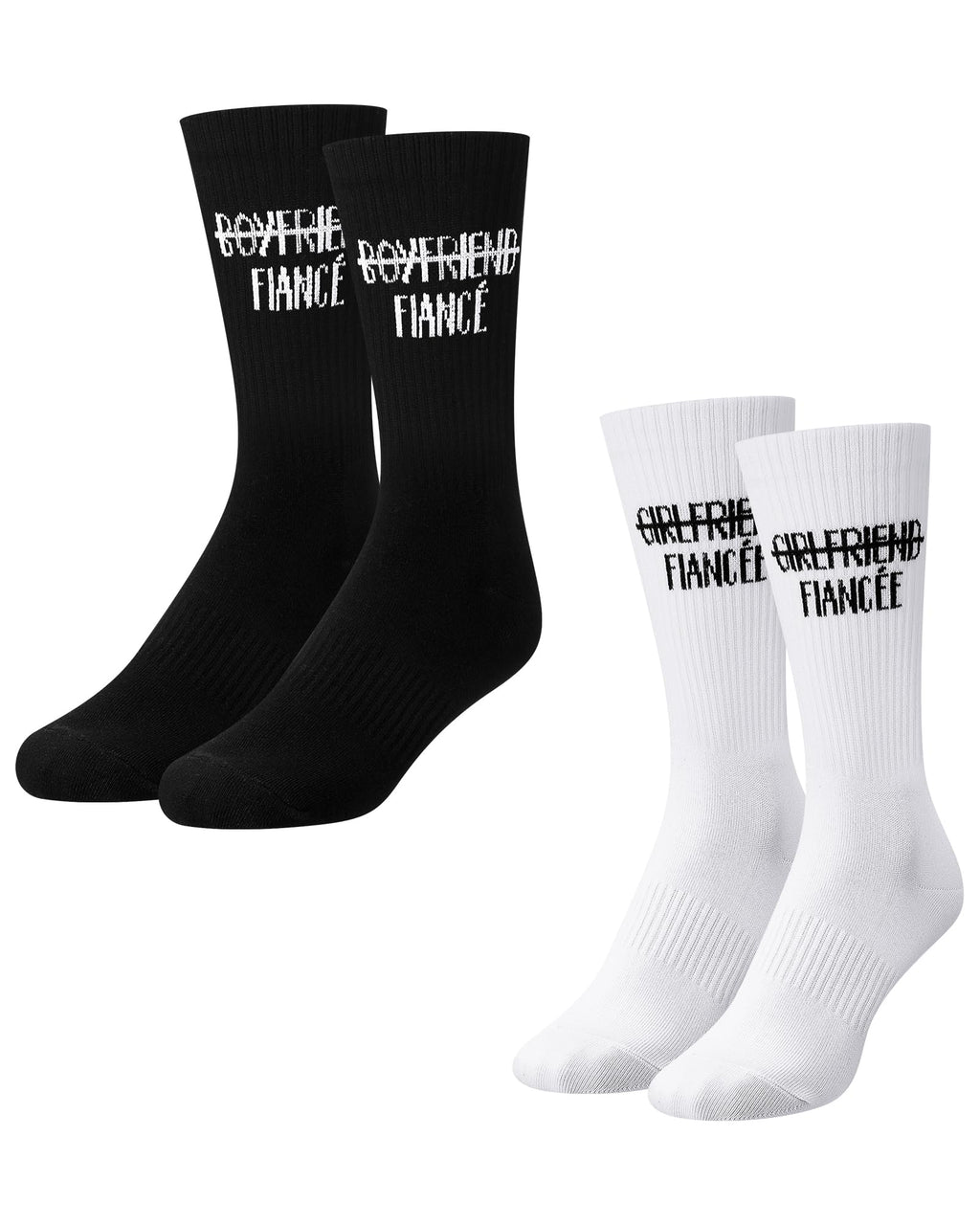 Shihanee 2 Pairs Wedding Gifts for Couples Wedding Crew Socks
