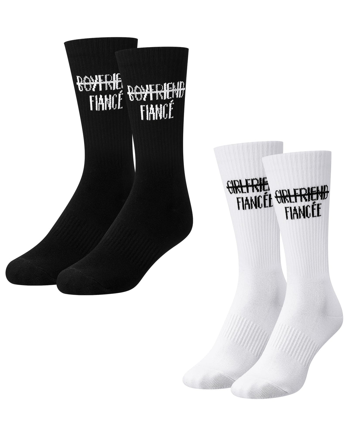 Shihanee 2 Pairs Wedding Gifts for Couples Wedding Crew Socks