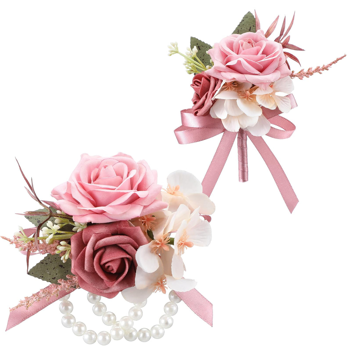 Canlierr 2 Pcs Orange Corsage and Boutonniere Set Wedding Accessories