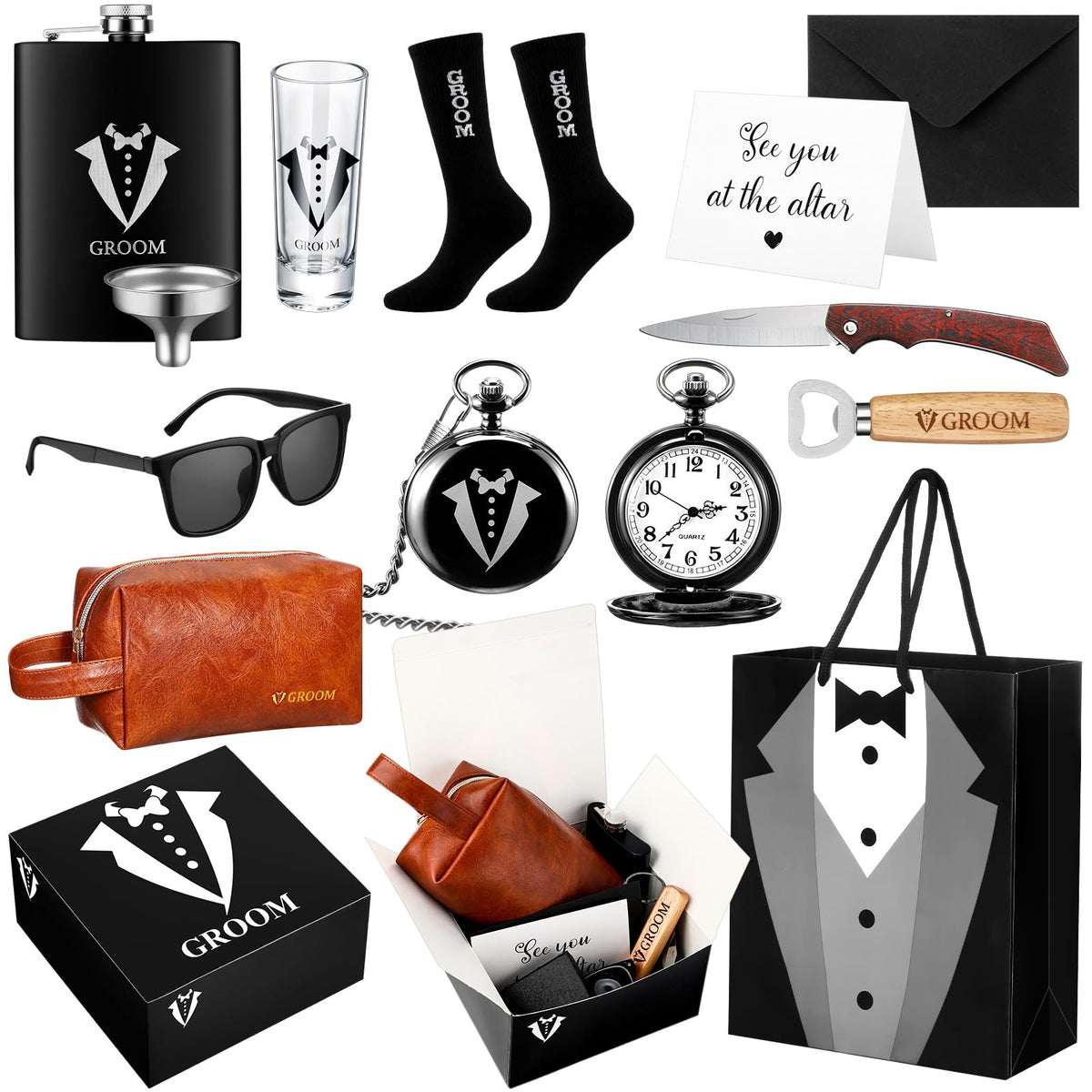 Shinylin 13 Pcs Groom Proposal Gift Set