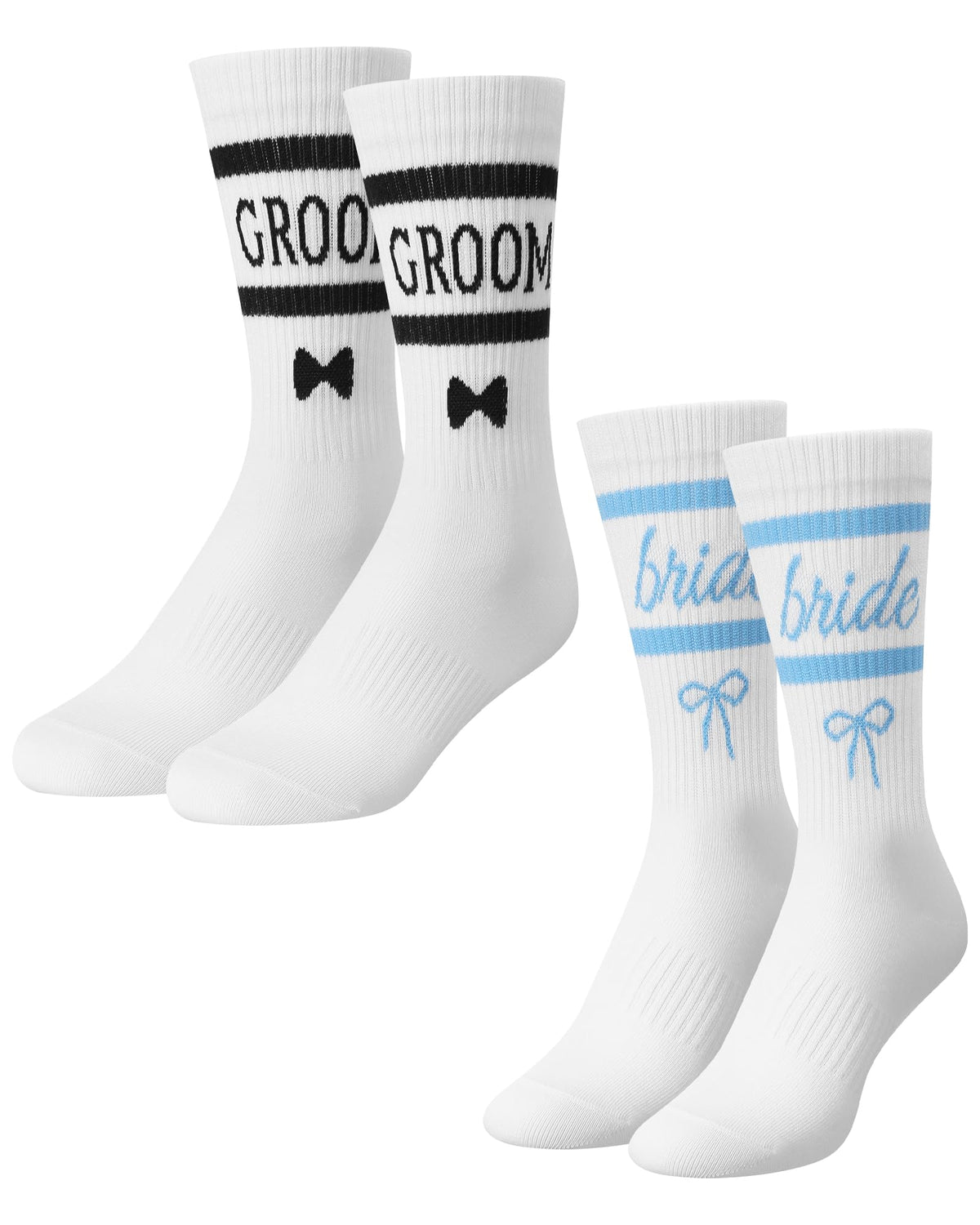 Shihanee 2 Pairs Wedding Gifts for Couples Wedding Crew Socks